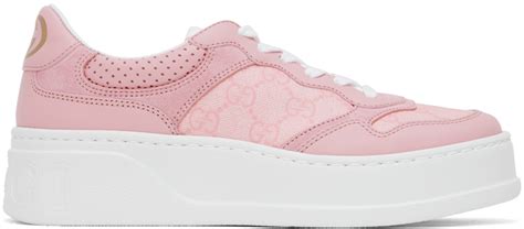 gucci pink gg monogram sneakers|gucci gg embossed sneakers.